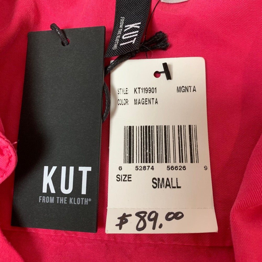 Kut from the Kloth Sleeveless Top Womens Small Magenta NEW KT119901 Twist Front - Picture 3 of 8